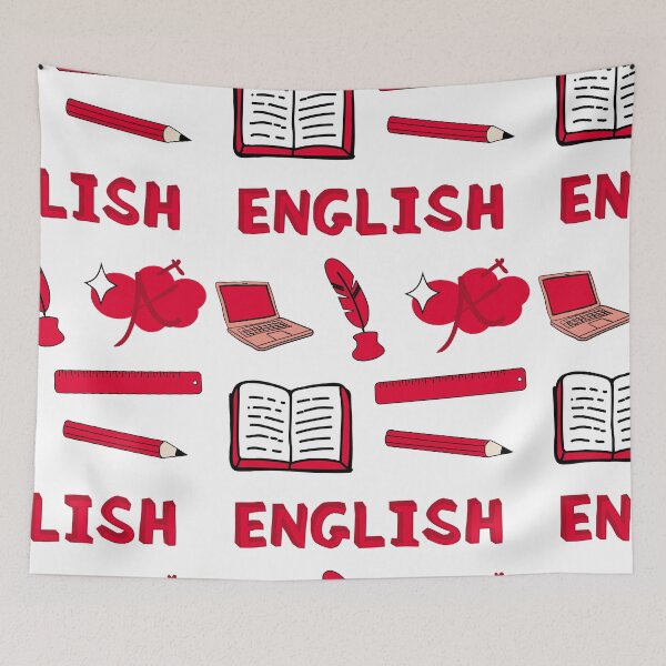 Item preview, Red English School Subject Sticker Pack designed and sold by The-Goods.