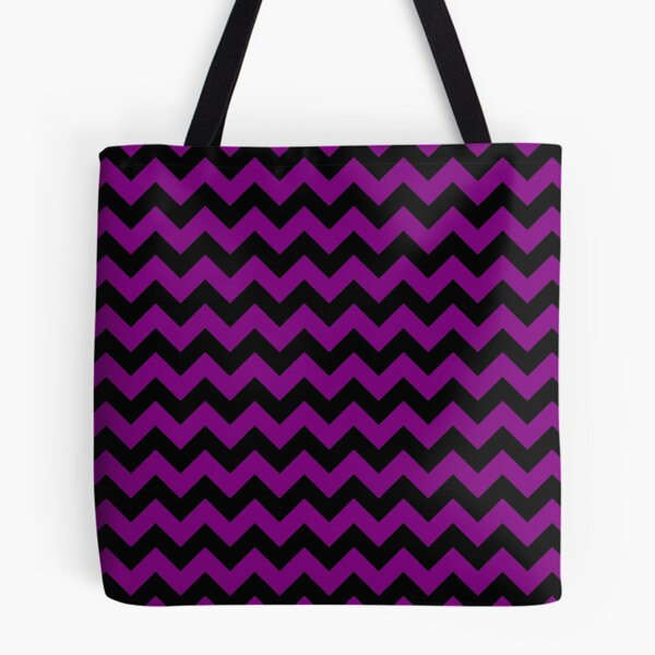 Item preview, Large Zombie Purple and Black Halloween Chevron Zig Zag Stripes  designed and sold by Creepyhollow.