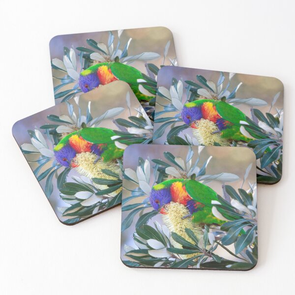 Item preview, Rainbow Lorikeet Feeding On Nectar designed and sold by Anita Smedberg.