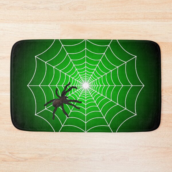 Item preview, White Spider Web With Spider on Acid Green and Black designed and sold by Creepyhollow.