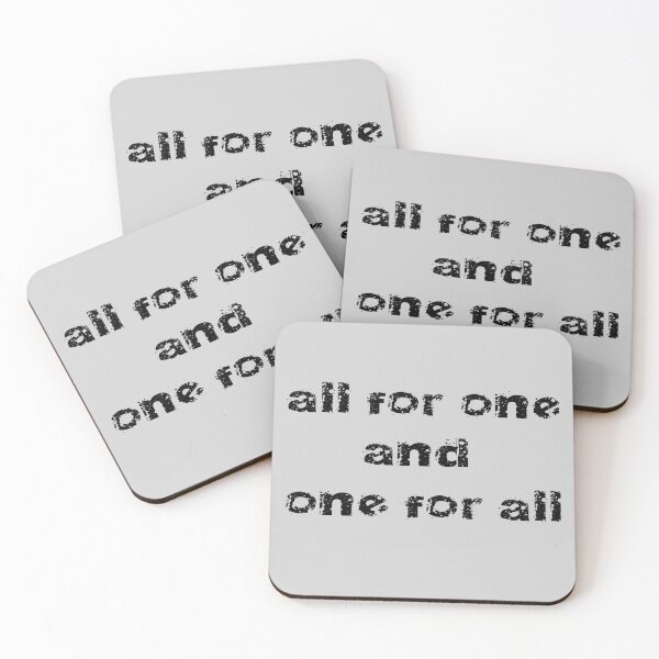 Item preview, All for one and one for all! - Three Musketeers - Dumas Quote designed and sold by deanworld.