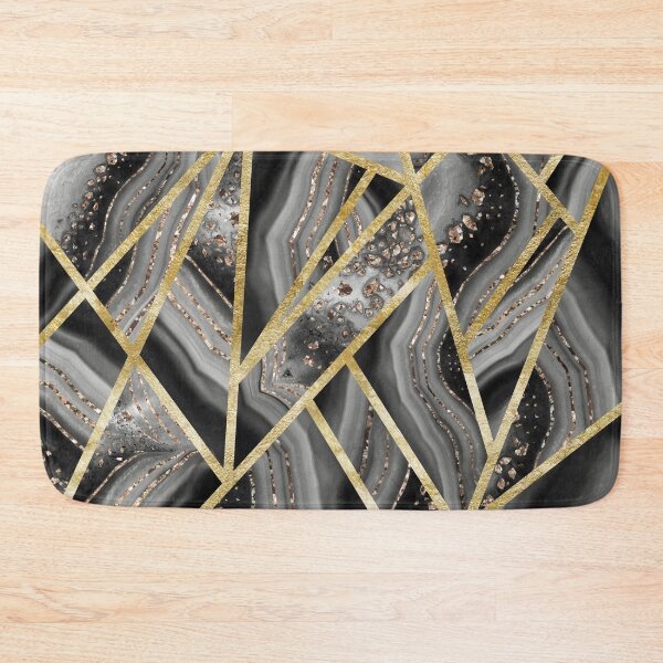 Item preview, Black Night Agate Gold Geometric Glam #1 (Photo of Glitter Only - Not Reflective) designed and sold by Anita's & Bella's Art.