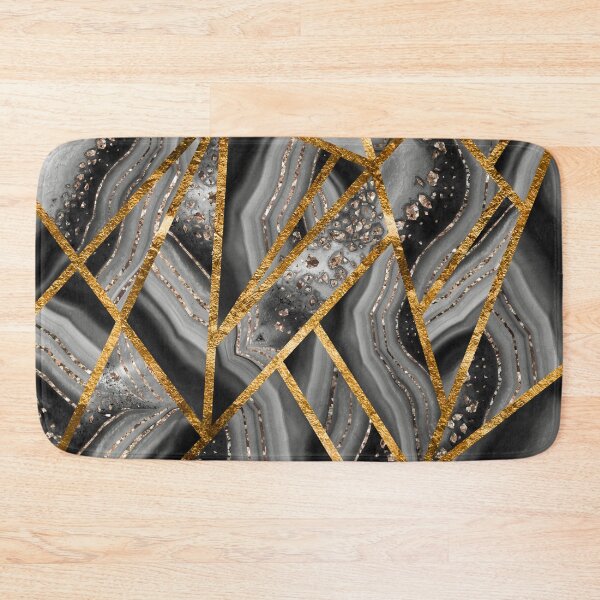 Item preview, Black Night Agate Gold Geometric Glam #3 (Photo of Glitter Only - Not Reflective) designed and sold by Anita's & Bella's Art.