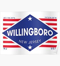 Póster Willingboro, New Jersey - Diamond Flag