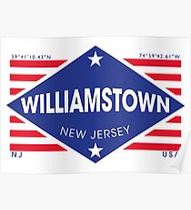 Póster Williamstown, New Jersey - Diamond Flag