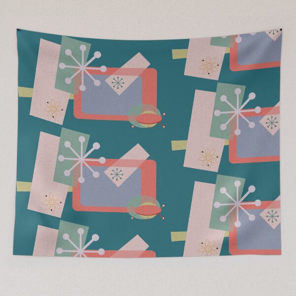 Item preview, Mid Century Abstract Symbols Pattern  designed and sold by MarbleCloud.
