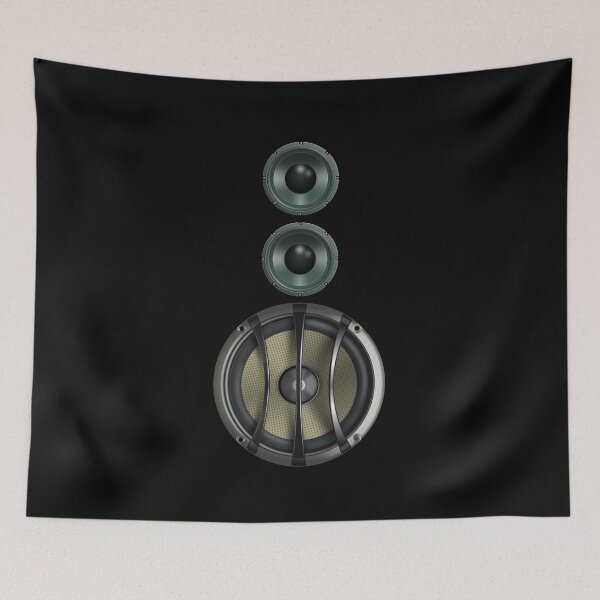 Item preview, Black Speaker T-Shirt - Woofer Sticker Music Duvet Cover designed and sold by deanworld.