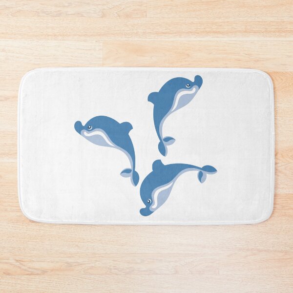 Item preview, Blue dolphins jumping and swimming designed and sold by SooperYela.