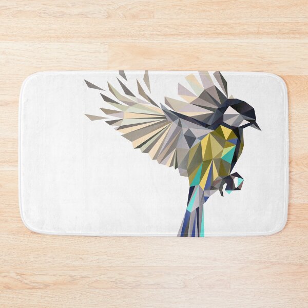 Item preview, Flying Songbird Cyanistes Caeruleus / Bluetit Bird - white designed and sold by XOOXOO.