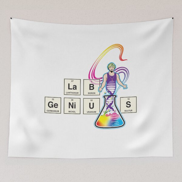 Item preview, Lab Genius Magic Science Genie for the Pro Researcher Rainbow Pride Spectrum Version designed and sold by Zit-Zat-Zot.