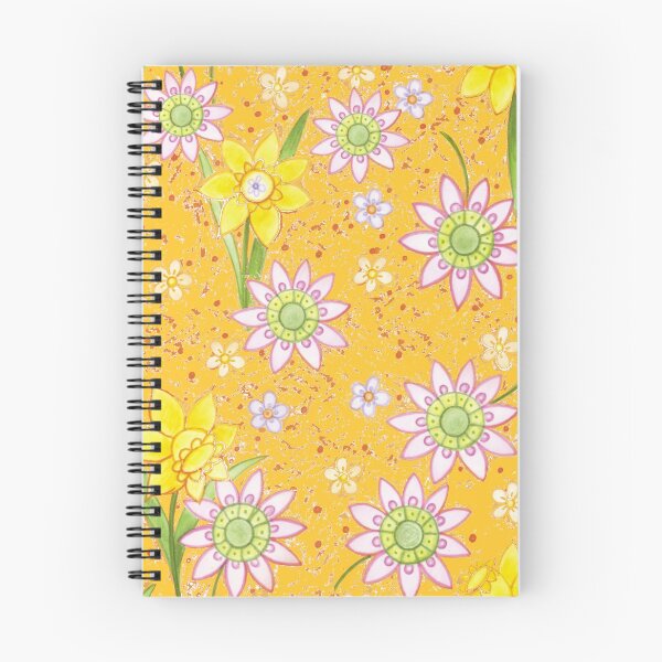 Item preview, Spring flowers on orange designed and sold by Seehas-Design.