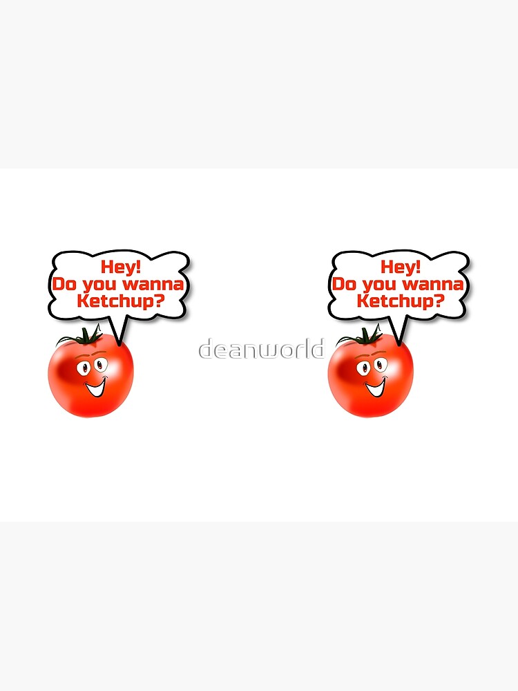 "Hey you want to Ketchup Funny Joke Dating Tomato TShirt Sticker" Hardcover Journal for Sale