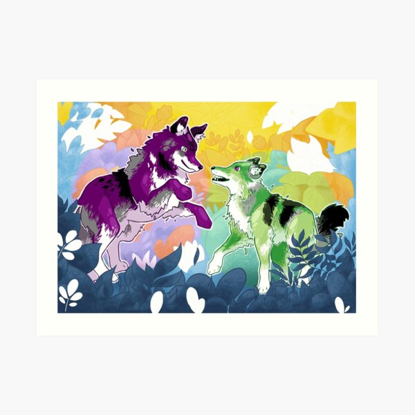 Aro/Ace Wolf Dance Art Print