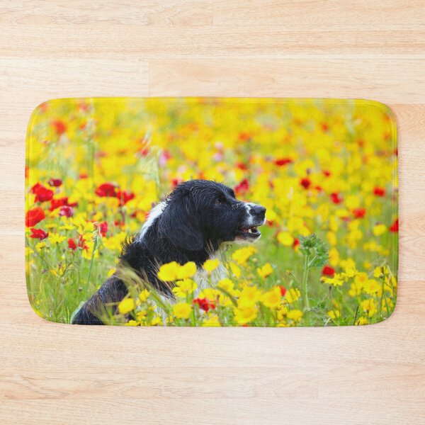 Item preview, Happy Dog in the Flowers designed and sold by Terri Waters Photography & Design.