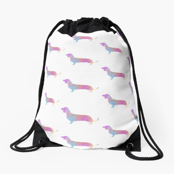 Watercolor Dachshund Drawstring Bag