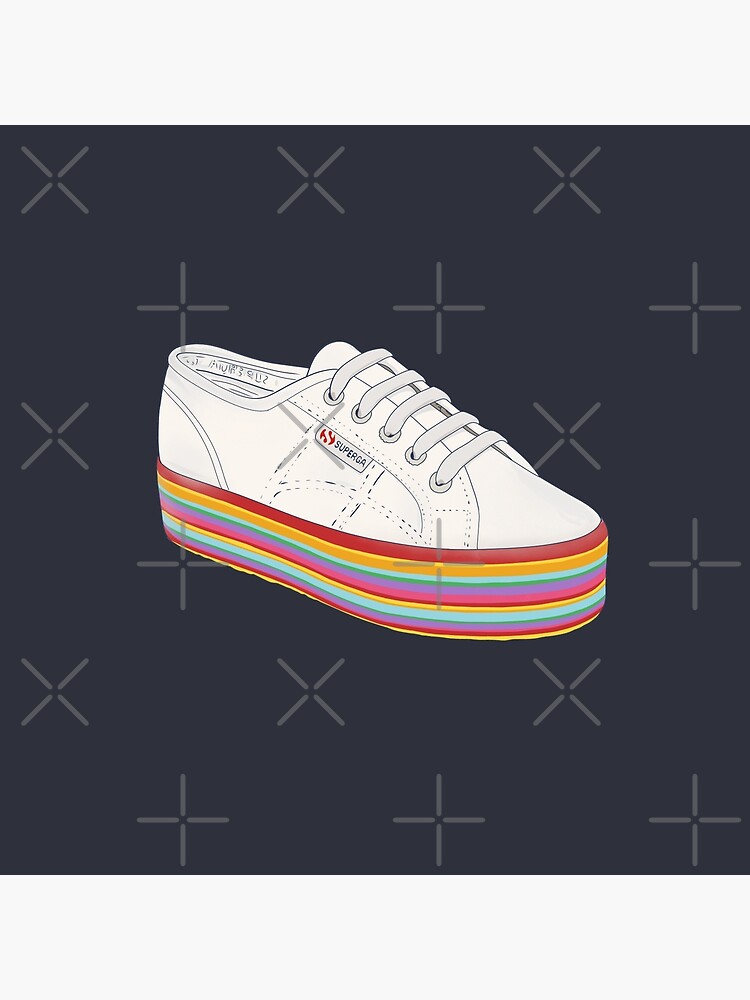 multicolor platform sneakers