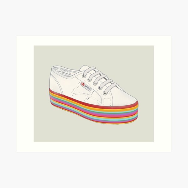 superga colorful platform