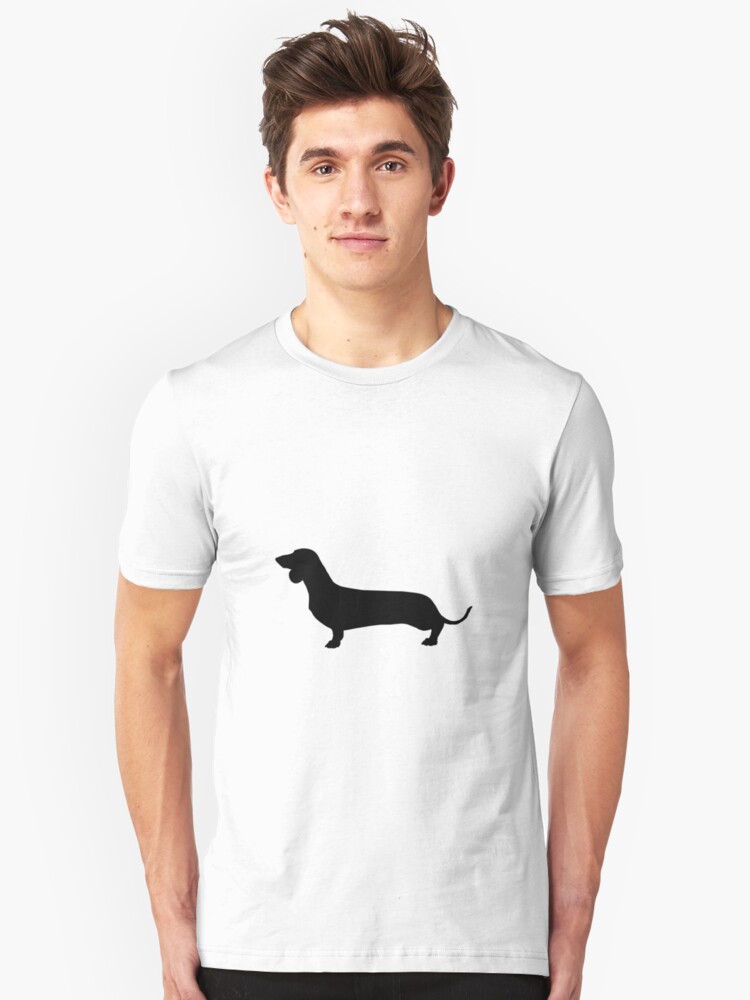 Alternate view of Dachshund Silhouette Slim Fit T-Shirt