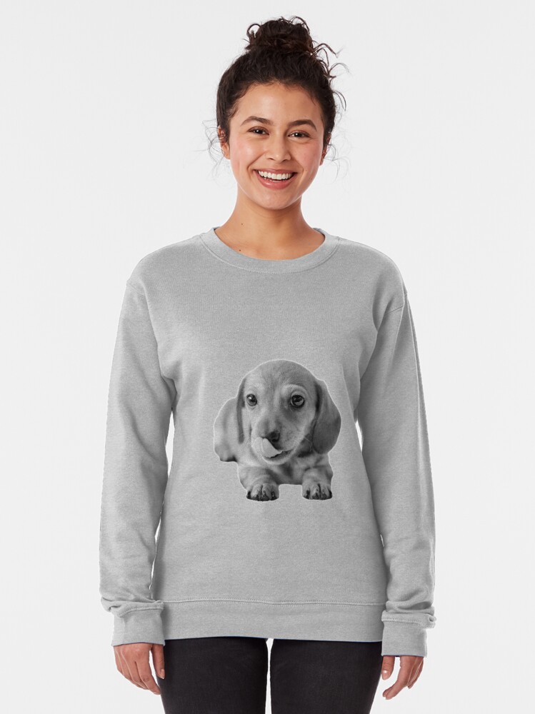 Alternate view of Little Cute Dachshund Puppy Pullover Sweatshirt
