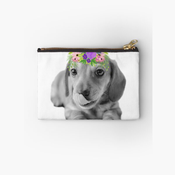 Item preview, Cute Floral Dachshund Puppy designed and sold by tribbledesign.