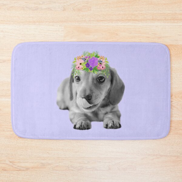 Item preview, Cute Floral Dachshund Puppy designed and sold by tribbledesign.