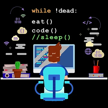 Artwork thumbnail, Eat Sleep Code Computer Science Programming graphic by Lisbob