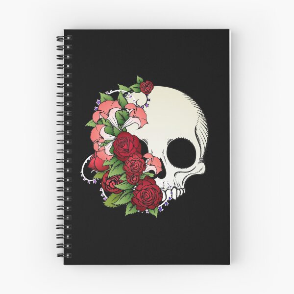 Item preview, Floral Skull Skeleton design, Halloween graphicFlower Skull T-S designed and sold by Lisbob.