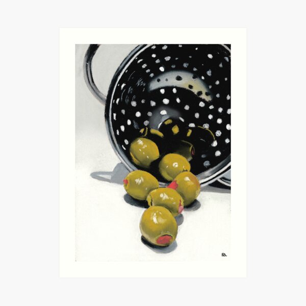 Olives in a Colander Art Print