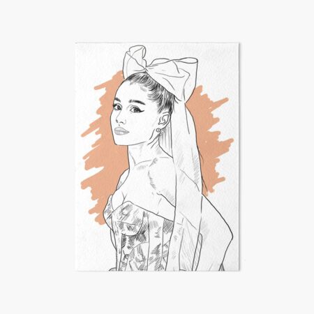 Bow tie singer drawing Art Board Print