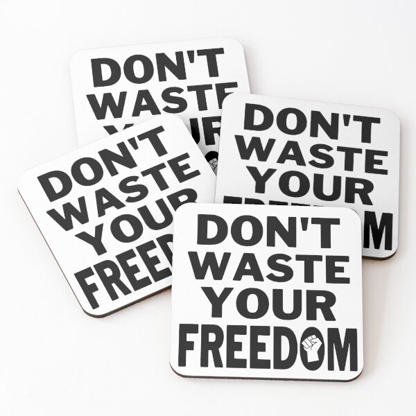 Item preview, Don't Waste Your Freedom (Light) designed and sold by 4wordsmovement.