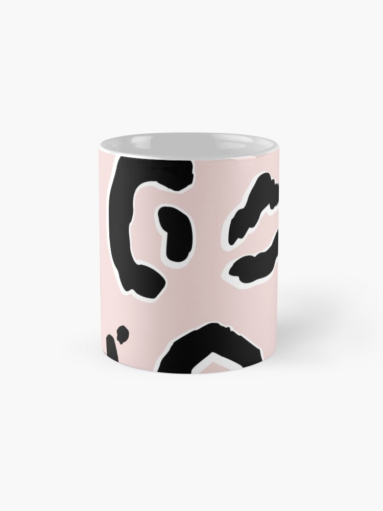 Alternate view of BLUSH PINK & BLACK ANIMAL LEOPARD PRINT Mug