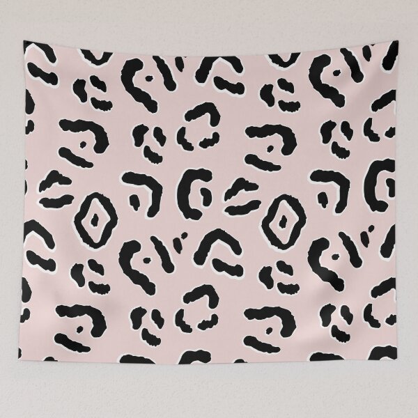 Item preview, BLUSH PINK & BLACK  ANIMAL LEOPARD PRINT designed and sold by Dizzywonders.