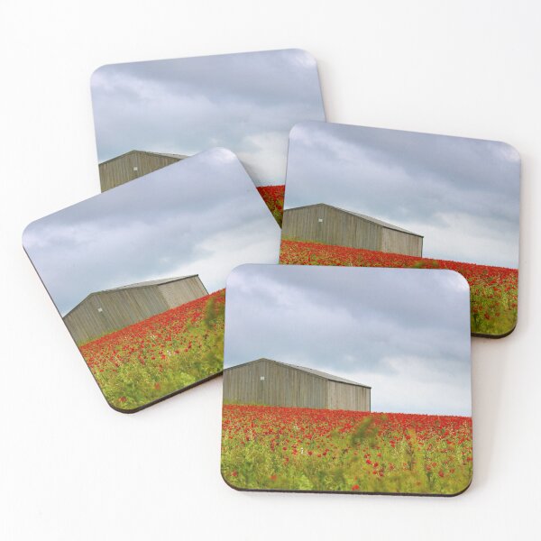 Item preview, Red Poppies and a Barn designed and sold by Terri Waters Photography & Design.