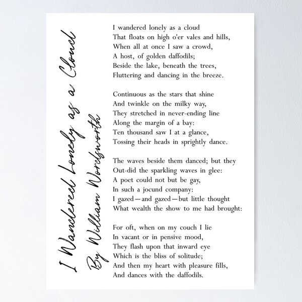 Item preview,  'I Wandered Lonely as a Cloud' Wordsworth Poem designed and sold by knightsydesign.