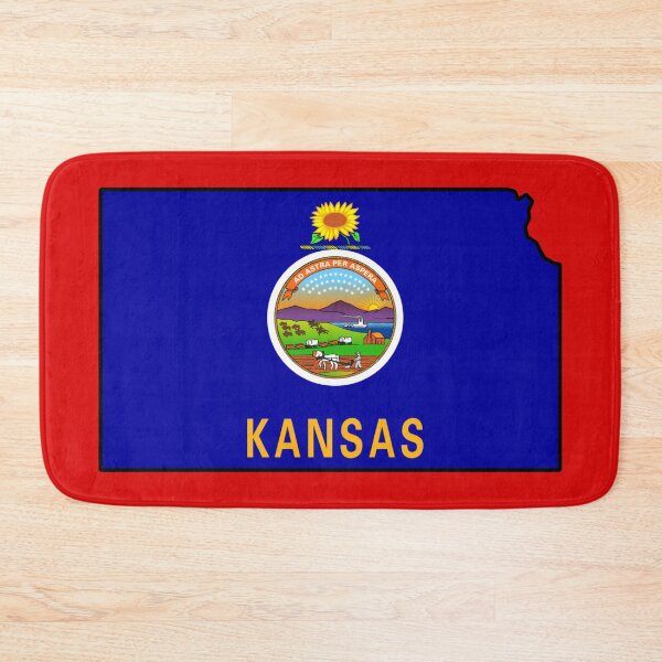 Item preview, U,S, STATE FLAGS/OUTLINES - KANSAS designed and sold by WOOFANG.