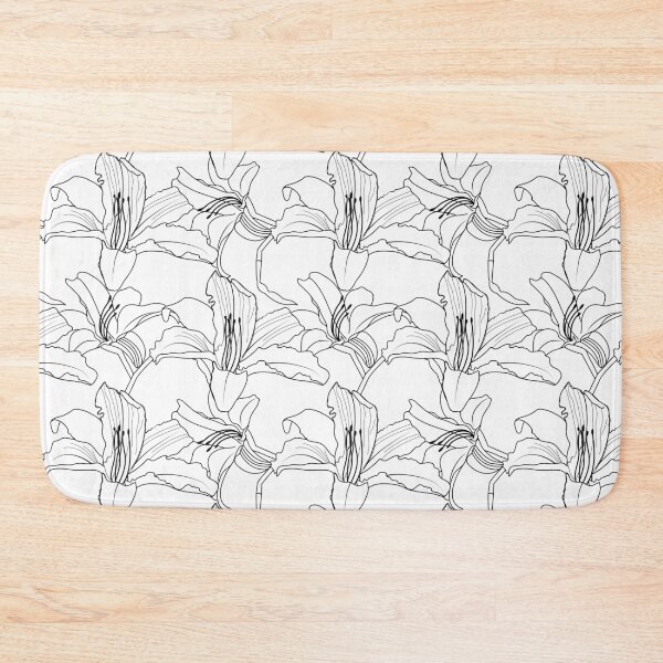 Item preview, Black & White Modern Monochrome Tropical Outlines designed and sold by Dizzywonders.