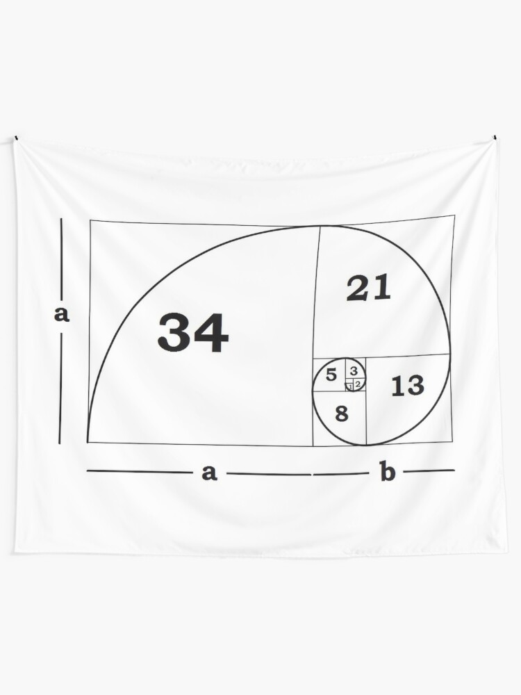 Alternate view of #Golden #Ratio #GoldenRatio #Design Ideas Fibonacci Spiral = 1.6180339887498948420 Tapestry