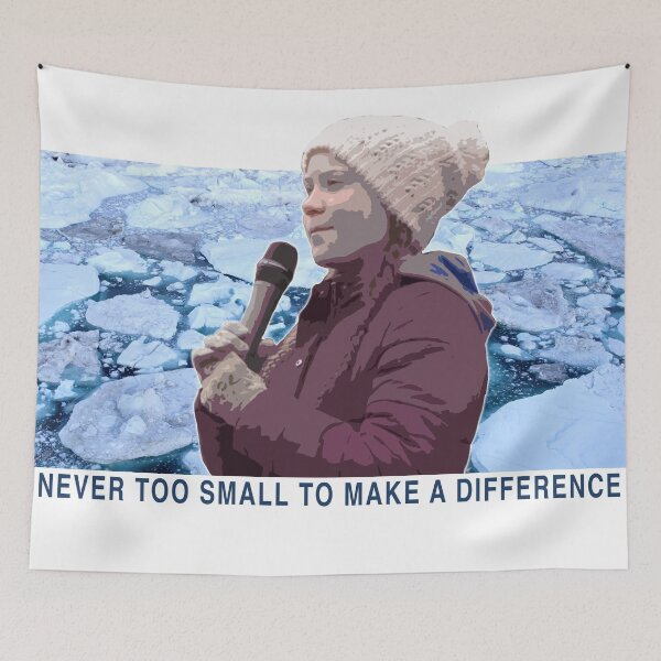 Item preview, Greta Thunberg Climate Change - Never Too Small To Make A Difference designed and sold by BoldDuck.