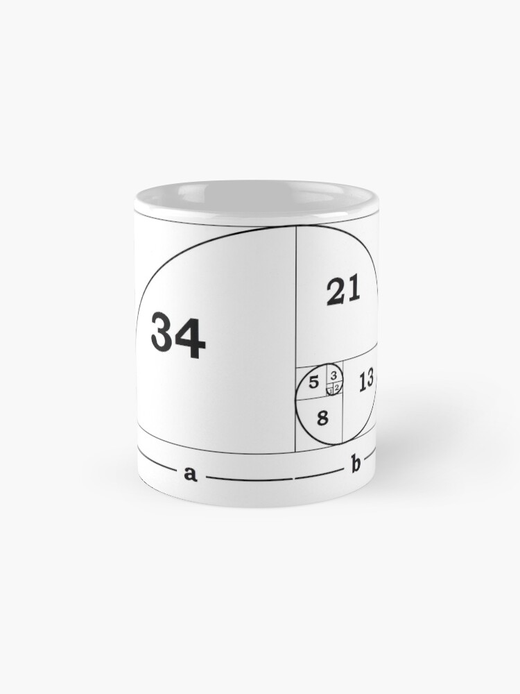 Alternate view of #Golden #Ratio #GoldenRatio #Design Ideas Fibonacci Spiral = 1.6180339887498948420 Mug