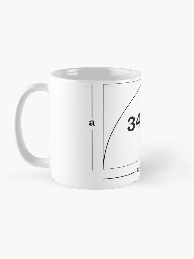 Alternate view of #Golden #Ratio #GoldenRatio #Design Ideas Fibonacci Spiral = 1.6180339887498948420 Mug