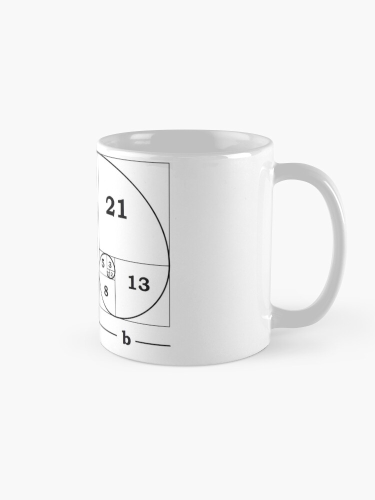 Alternate view of #Golden #Ratio #GoldenRatio #Design Ideas Fibonacci Spiral = 1.6180339887498948420 Mug