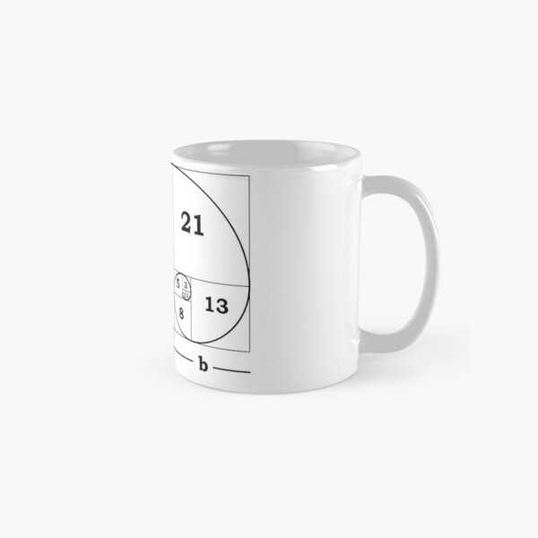 #Golden #Ratio #GoldenRatio #Design Ideas Fibonacci Spiral = 1.6180339887498948420 Classic Mug