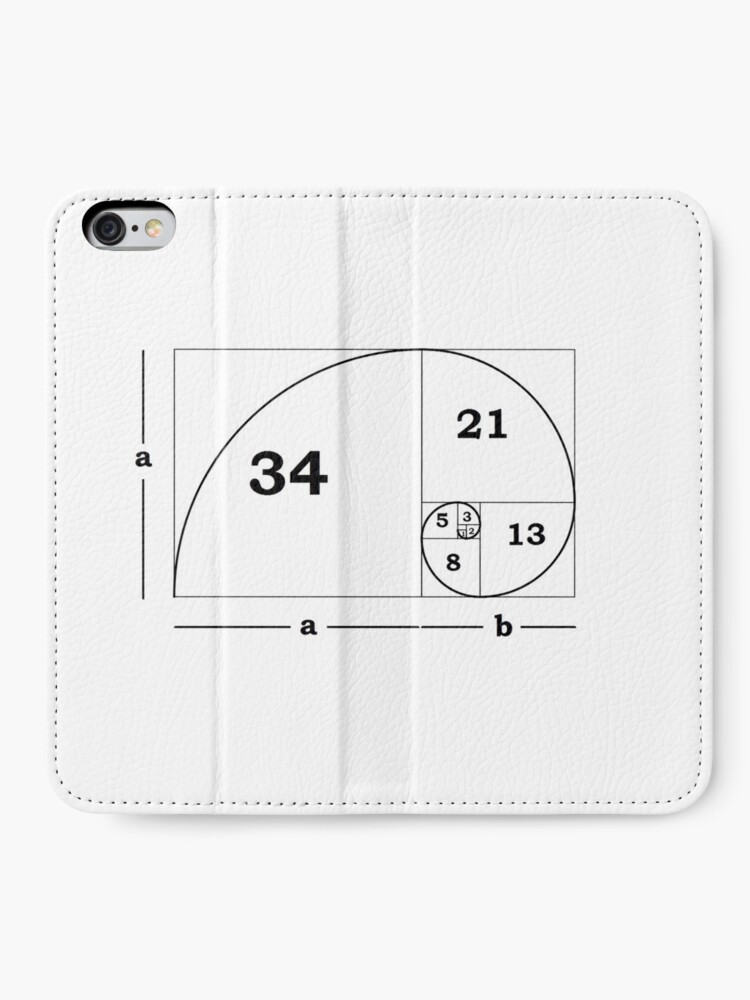 Alternate view of #Golden #Ratio #GoldenRatio #Design Ideas Fibonacci Spiral = 1.6180339887498948420 iPhone Wallet