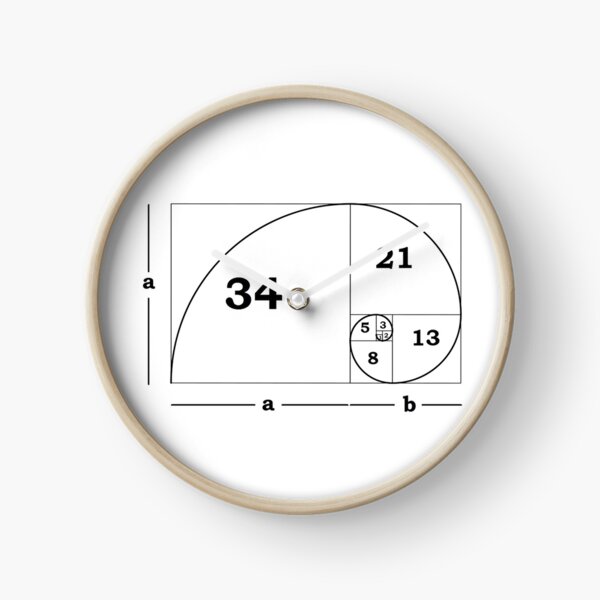 #Golden #Ratio #GoldenRatio #Design Ideas Fibonacci Spiral = 1.6180339887498948420 Clock