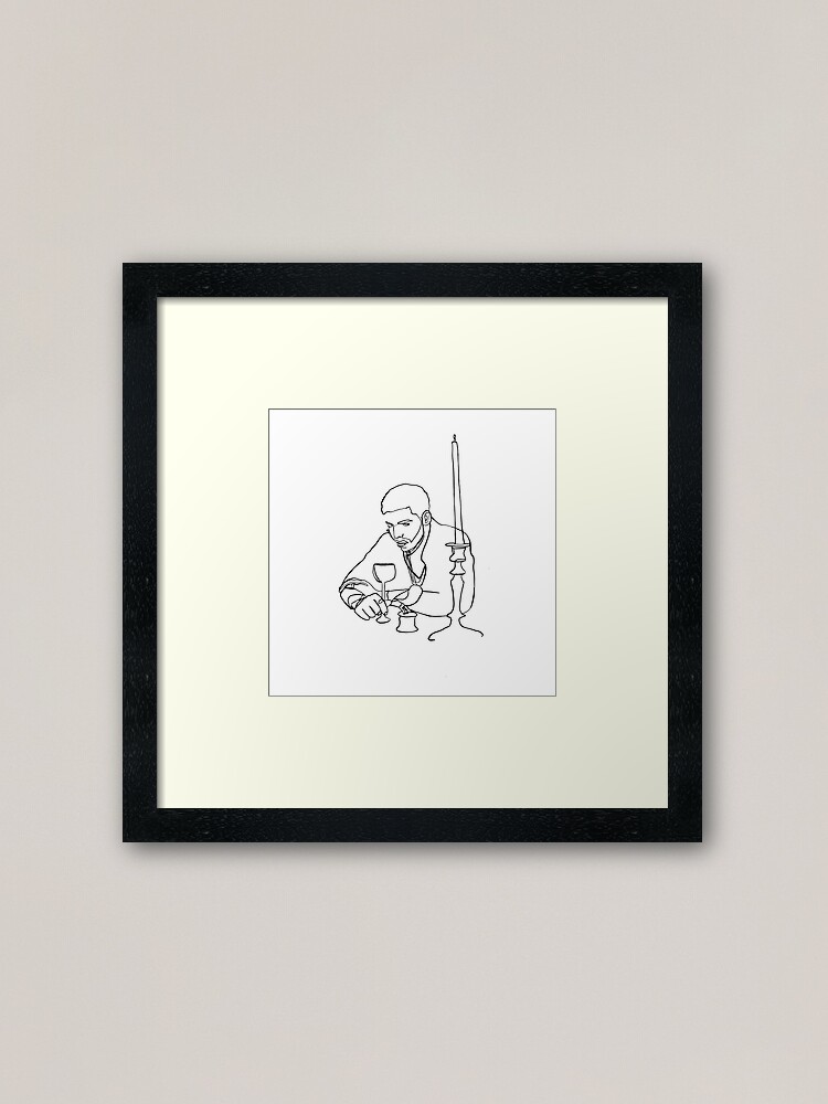 Drake Take Care Line Work Album Cover Print | Framed Art Print