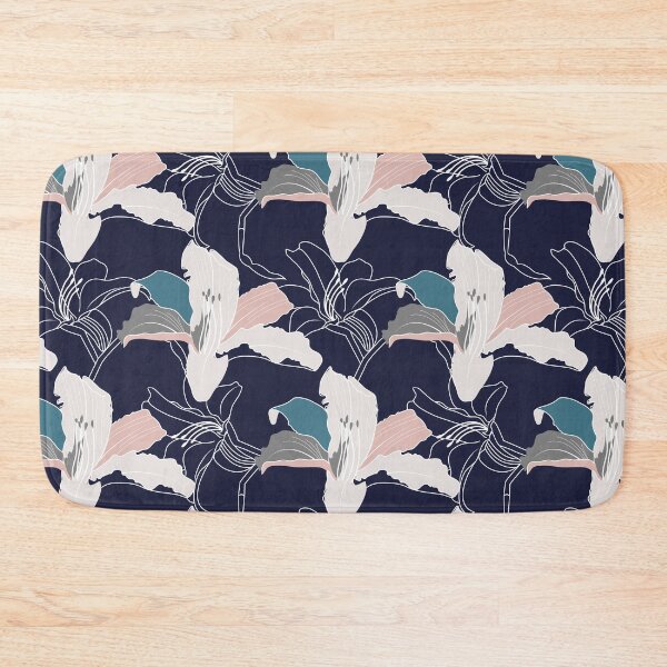 Item preview, Navy Tropical Floral designed and sold by Dizzywonders.