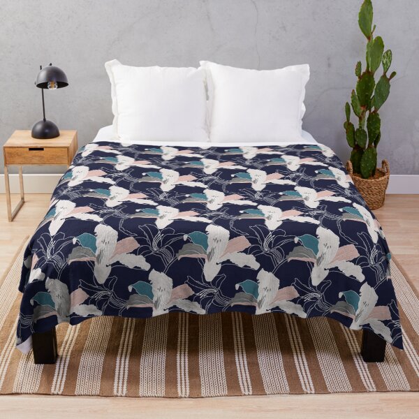 Item preview, Navy Tropical Floral designed and sold by Dizzywonders.