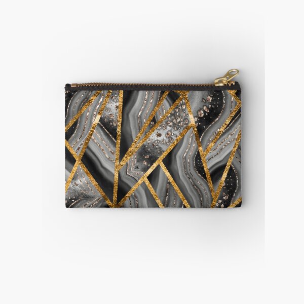 Item preview, Black Night Agate Gold Geometric Glam #3 (Photo of Glitter Only - Not Reflective) designed and sold by Anita's & Bella's Art.
