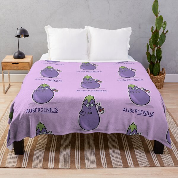Item preview, AuberGenius - Funny Aubergine Graduation Cartoon Illustration designed and sold by carlbatterbee.