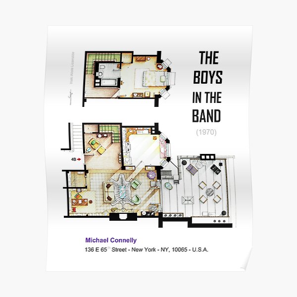 "The apartment from THE BOYS IN THE BAND (1970)" Poster for Sale by